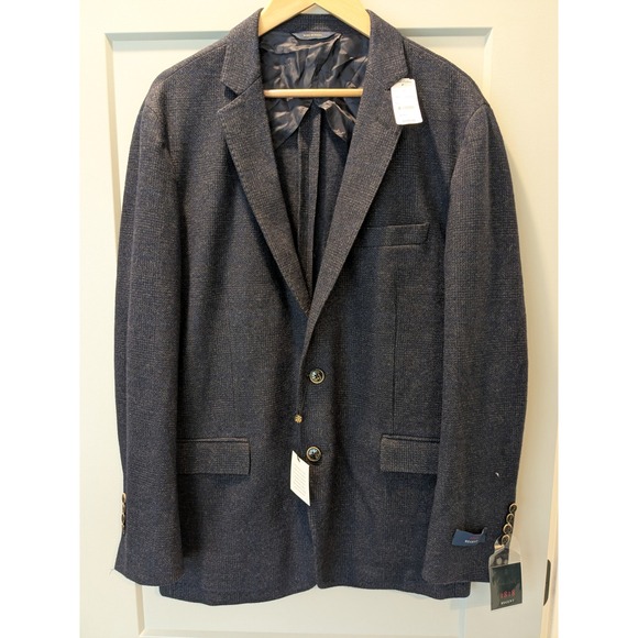 Brooks Brothers Other - Brooks Brothers 1818 Regent Navy Plaid Wool/Cotton Super Soft Jacket Blazer  44R